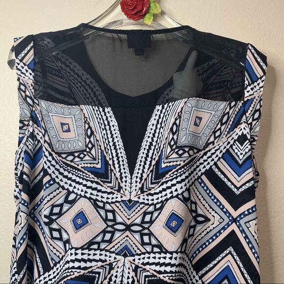 MOSSIMO Aztec sleeveless Blue/Black/Cream Top - Picture 8 of 9